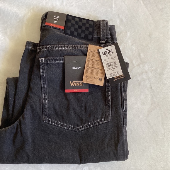 Vans “Off The Wall” Black Sirelle Graphic Baggy Pants - Picture 1 of 5